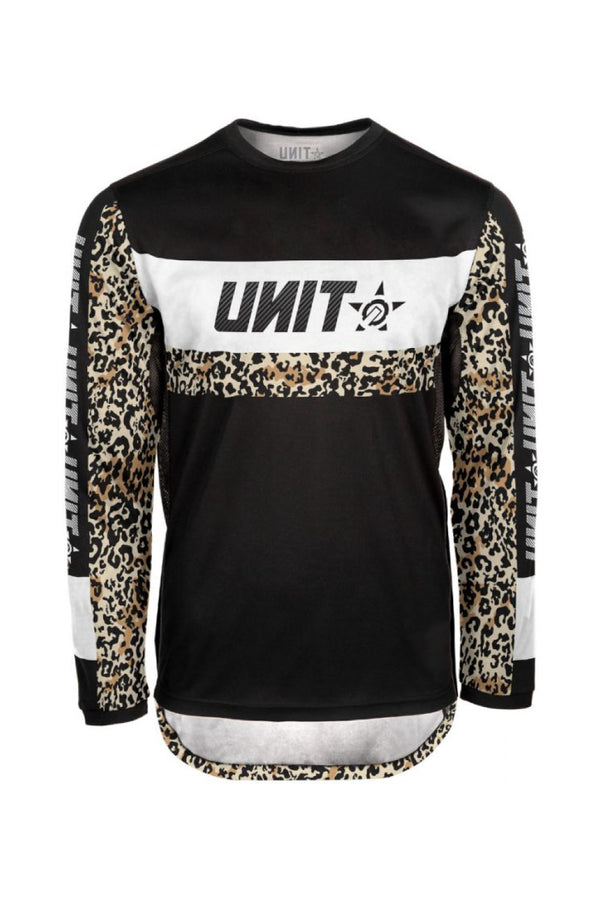 UNIT Raid Long Sleeve Jersey Black/Leopard Print 2022