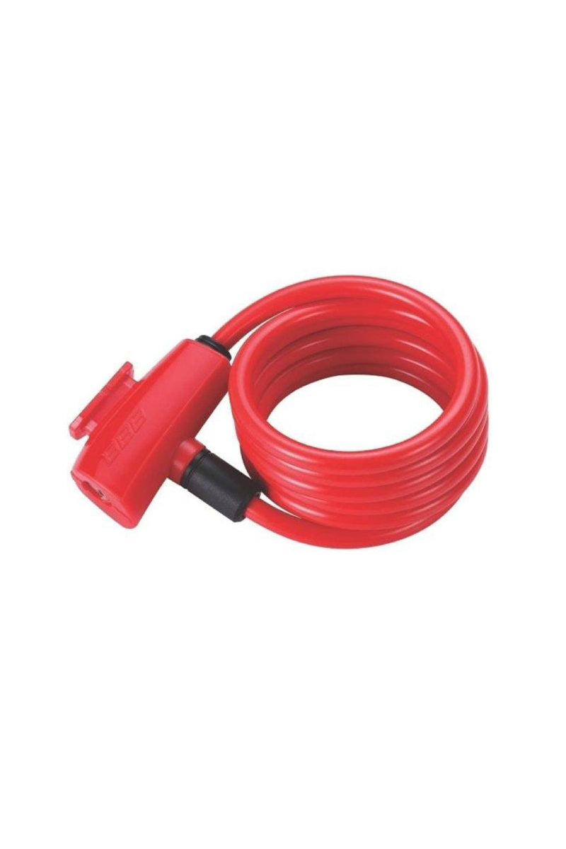 BBB Bicyclelock Quicksafe 8mm X 1500mm Coil Cable Red