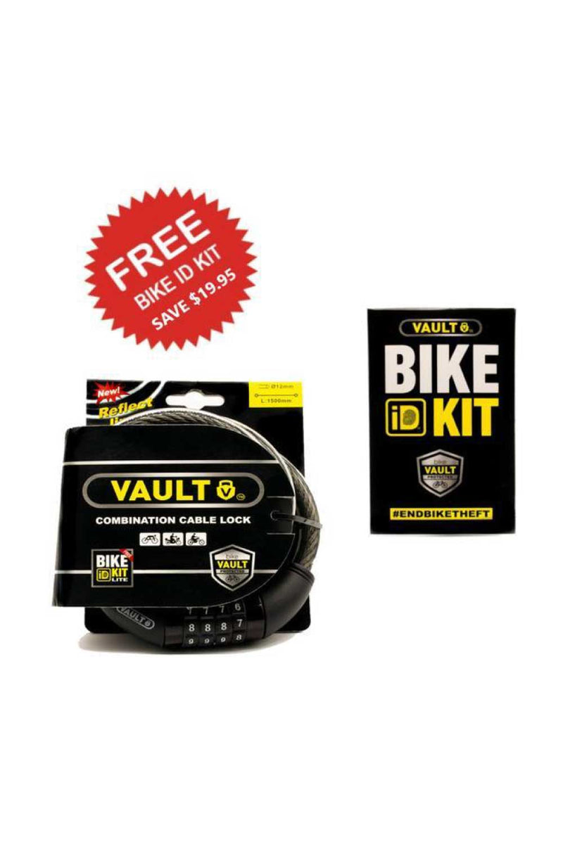 Vault Combination Cable Lock with Bike ID Kit