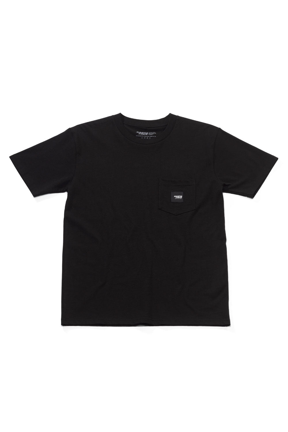 SANTA CRUZ PATCH POCKET TEE BLACK X-LARGE