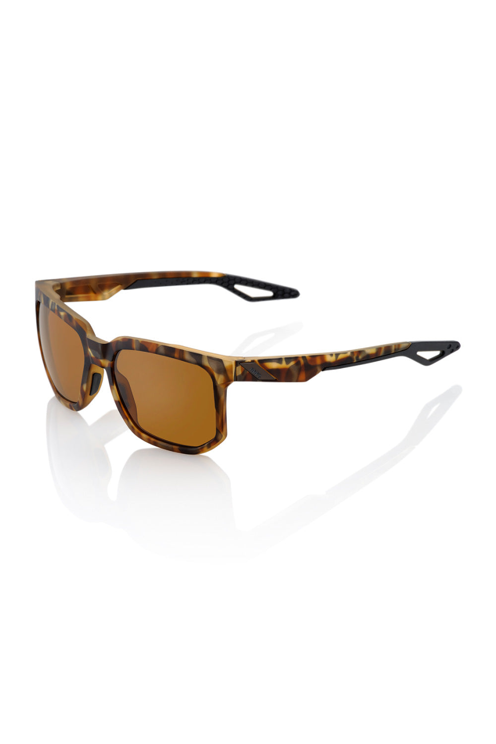 100% Centric Sunglasses Soft Tact Havana with Brown PeakPolar Lens