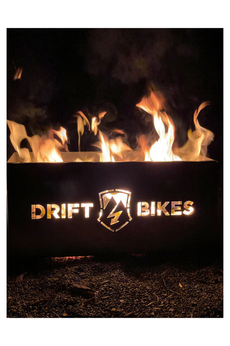 Drift Bikes Fire Pit w/ Stainless Steel Cooktop