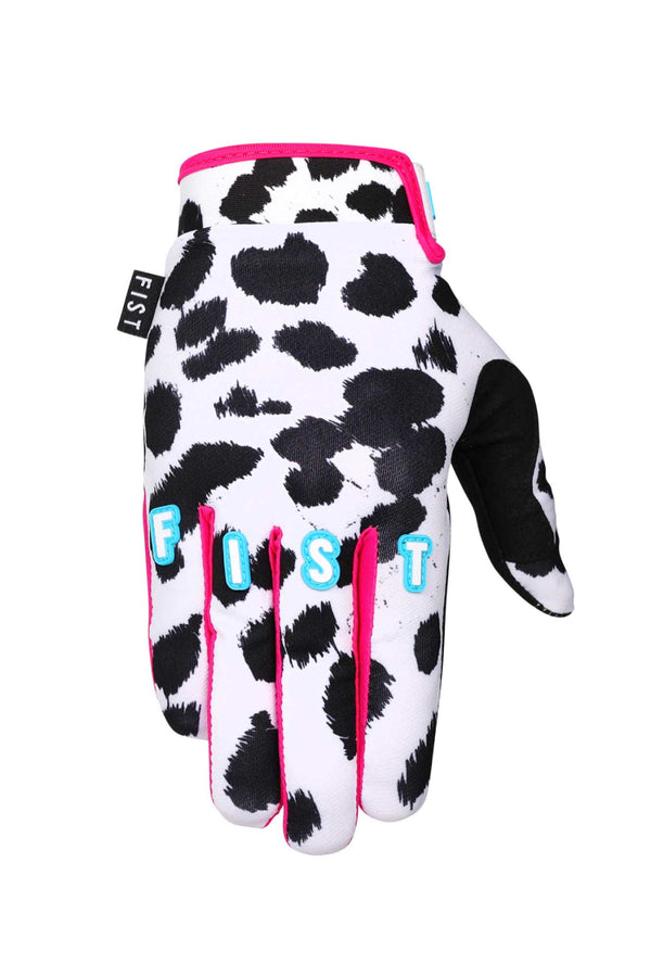 Fist Strapped Dalmation MTB Gloves