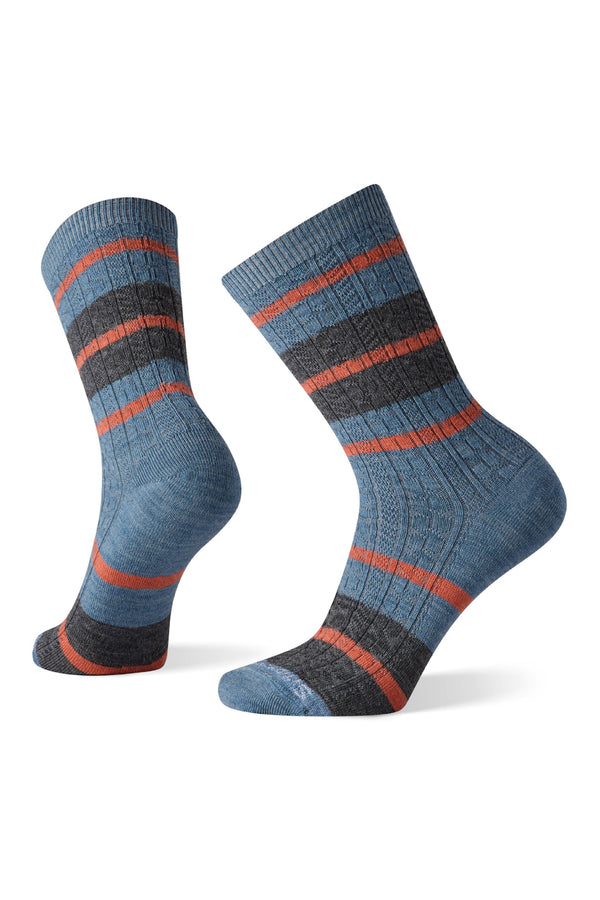 Smartwool Socks Women's Everyday Striped Cable Crew Socks