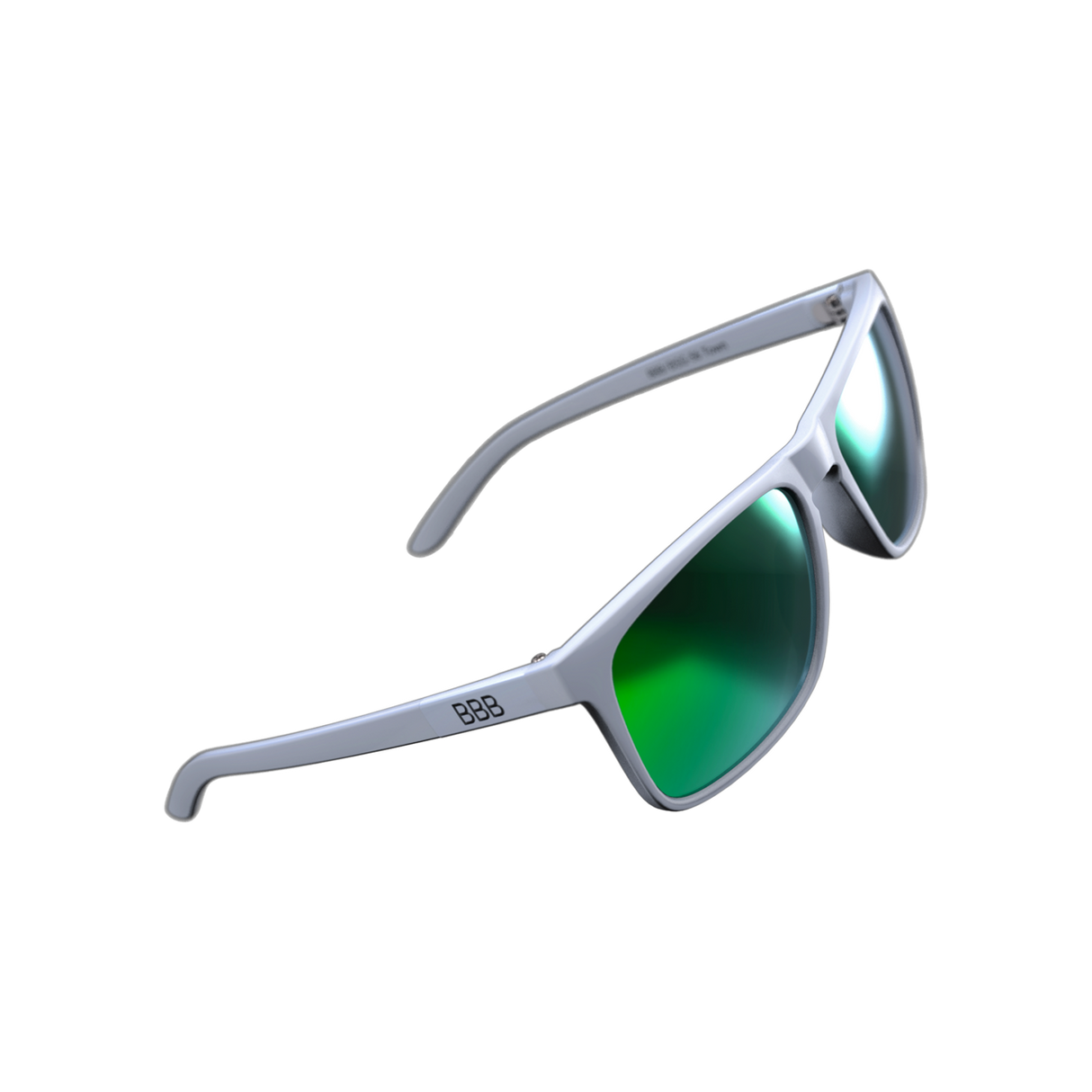 BBB Street Polarized Matt White/Green Sunglasses