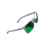 BBB Street Polarized Matt White/Green Sunglasses