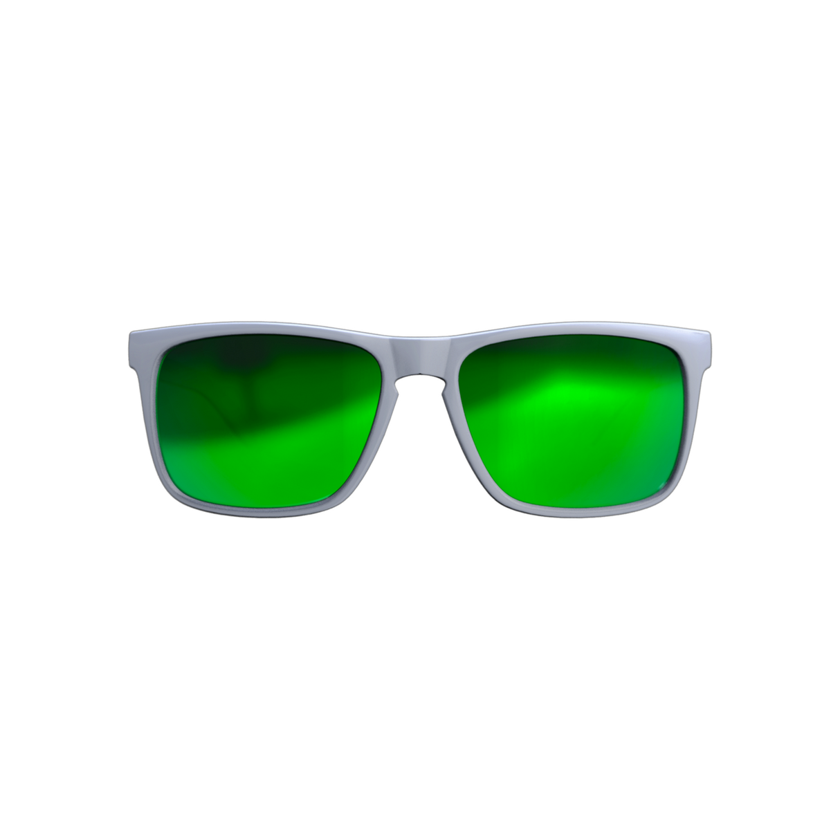 BBB Street Polarized Matt White/Green Sunglasses