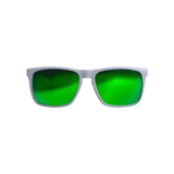 BBB Street Polarized Matt White/Green Sunglasses