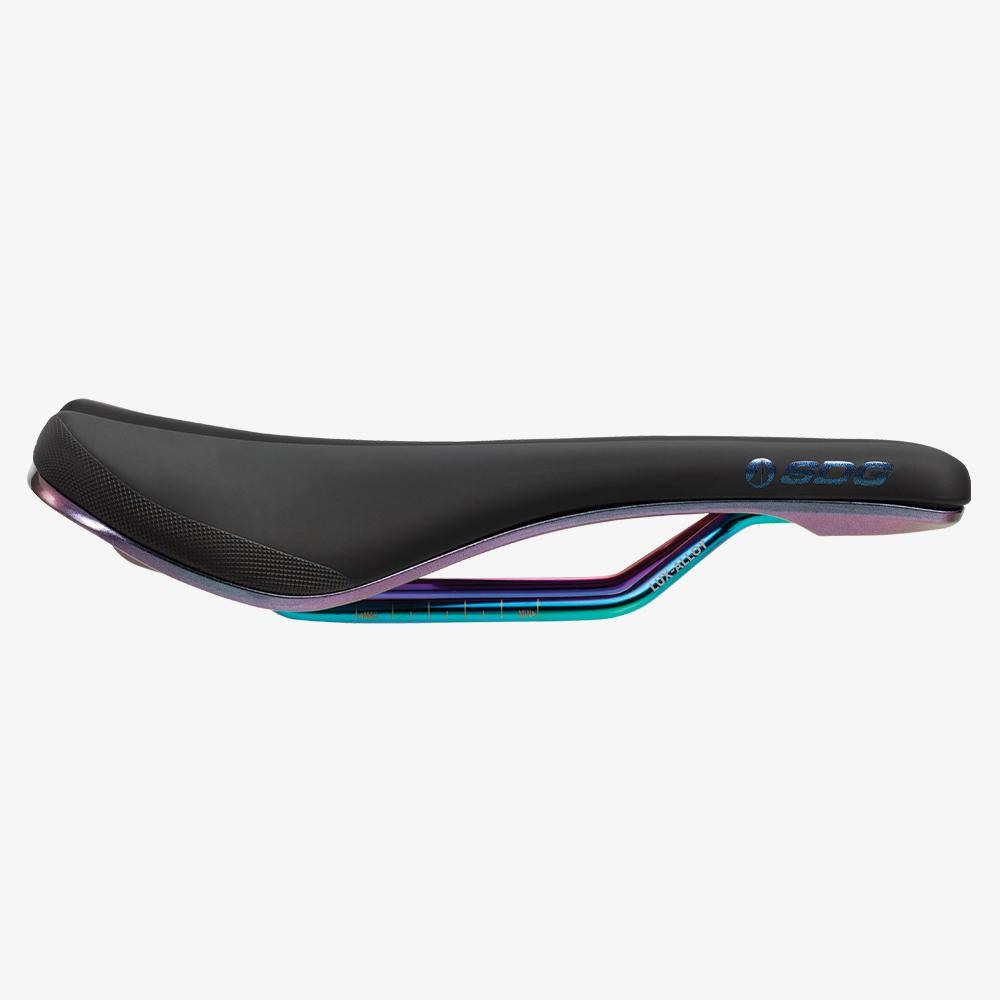 SDG Componets Bel Air 3.0 Lux Alloy Black Oil Slick MTB Saddle Drift Bikes