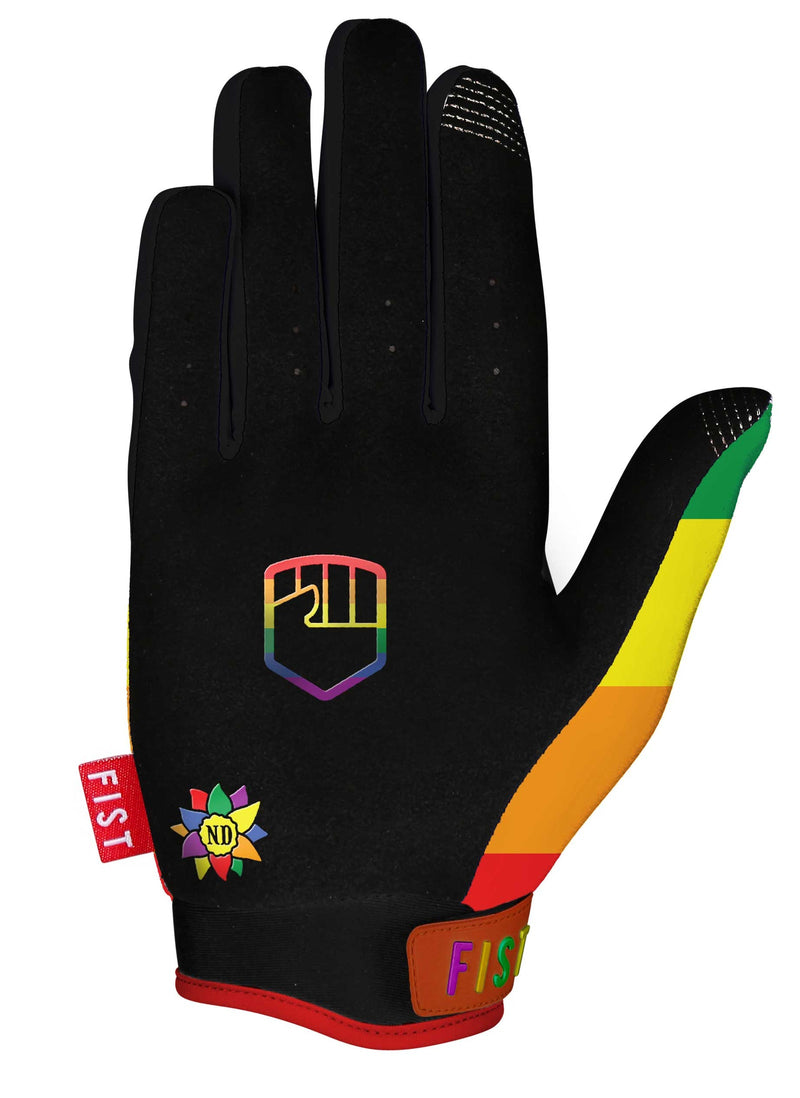Fist Strapped NATALYA DIEHM Rainbow MTB Gloves