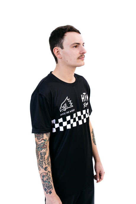 Huck The World Short Sleeve Checkers MTB Jersey
