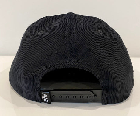 Huck The World Eagle Cord Hat Black