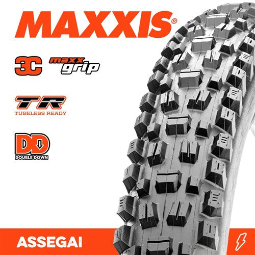 MAXXIS ASSEGAI TYRE 27.5 X 2.50 WT 3C GRIP TR DD