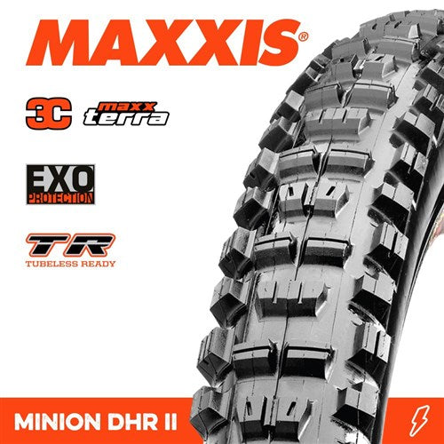 MAXXIS MINION DHR II TYRE 27.5 X 2.80 PLUS 3C TERRA EXO+  T R