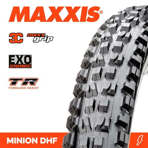 MAXXIS MINION DHF TYRE 29 X 2.50 WT 3C GRIP EXO TR