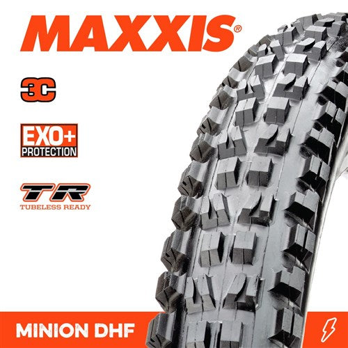 MAXXIS MINION DHF TYRE 27.5 X 2.50 WT 3C GRIP EXO+  T R