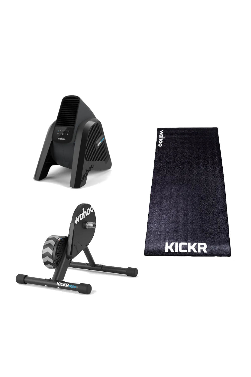 WAHOO KICKR ESSENTIALS BUNDLE #2 - INCLUDES CORE, HEADWIND, MAT