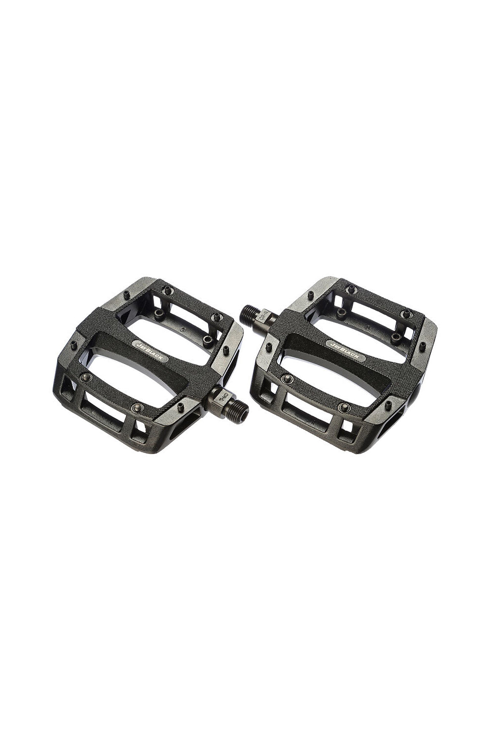 JB Flat Out Alloy MTB Pedals Painted Black Ball Bearings Cromo Axle