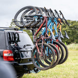 Single Trail Racks - 5 Bikes Tilting Rack - Black Powdercoat